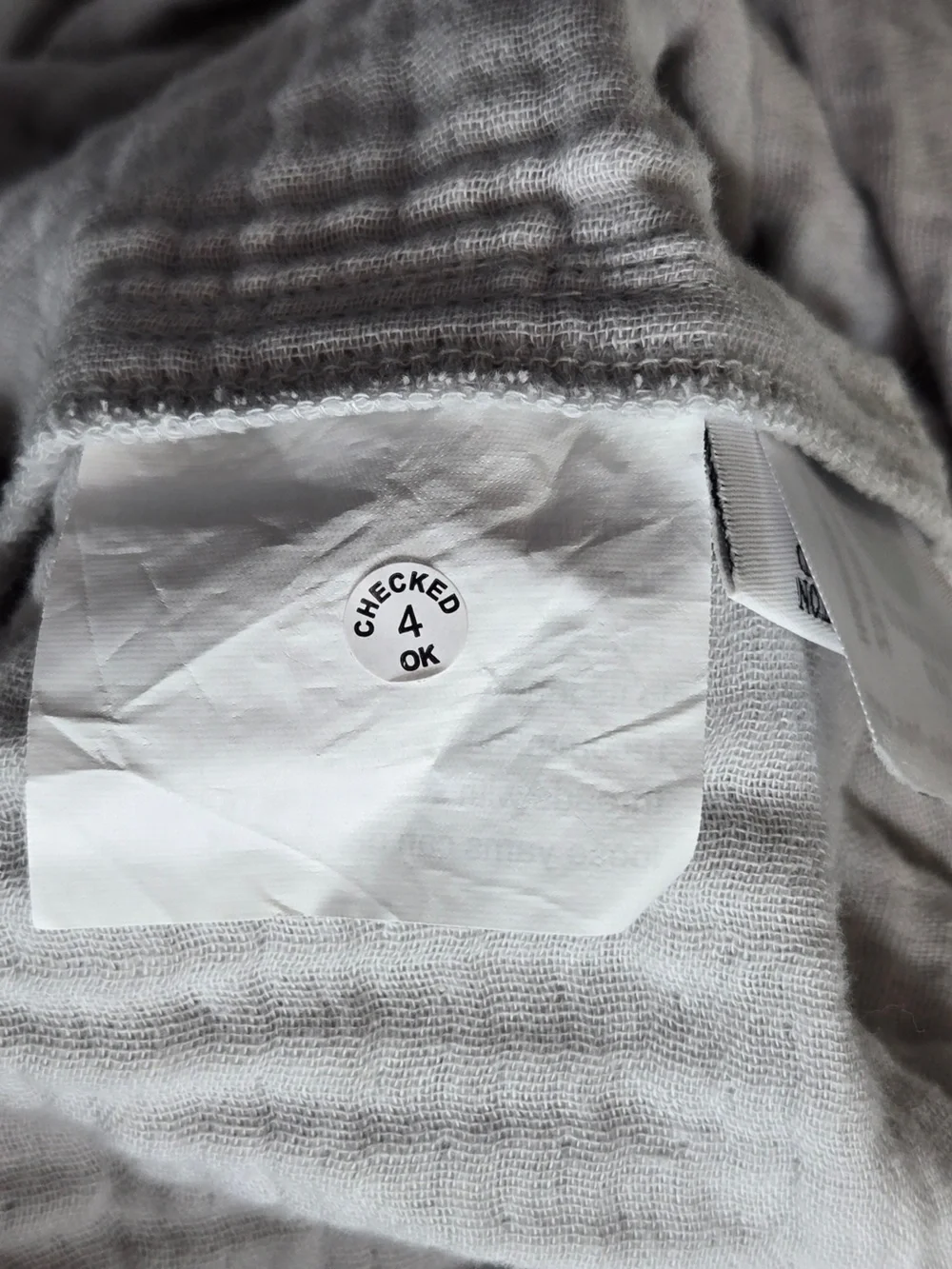 NWT QUINCE Organic Cotton Gauze Duvet Cover King/Cal King Light Grey 8547